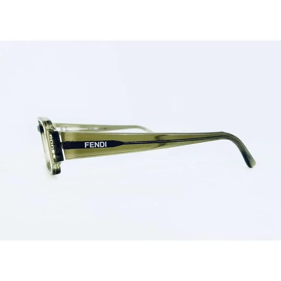 Fendi F850R 662 135 Olive Green Rectangular Eyeglasses Frames Italy Vintage Fendi | Accessories | Fendi Olive Green Clear Lucite  main image 4